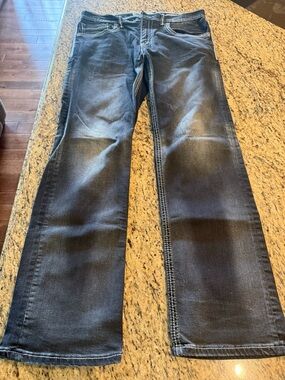 BKE Zach Men's Dark Wash Straight-Leg Jeans - Black